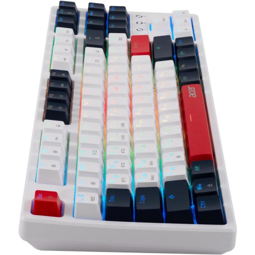 Клавиатура Acer OKR302 механическая белый USB беспроводная BT/Radio Multimedia for gamer для ноутбука LED (ZL.KBDEE.016)