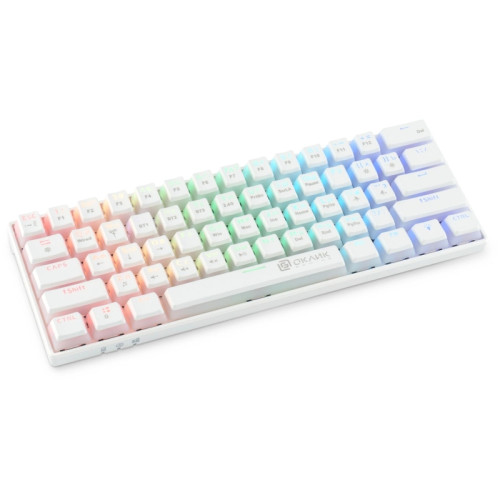 Клавиатура Oklick K763W механическая белый USB беспроводная BT/Radio Multimedia for gamer LED (1920562)
