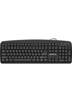 Defender Проводная клавиатура Office HB-910 RU,черный,полноразмерная