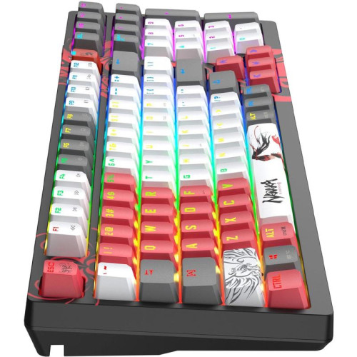 Клавиатура A4Tech Bloody WS98 Naraka механическая серый/красный USB беспроводная BT/Radio Multimedia for gamer LED (WS98)