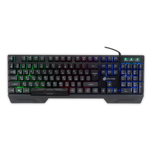Клавиатура Oklick 709G черный USB for gamer LED (1788144)