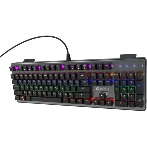 Клавиатура Oklick 970G Dark Knight механическая черный/серебристый USB for gamer LED