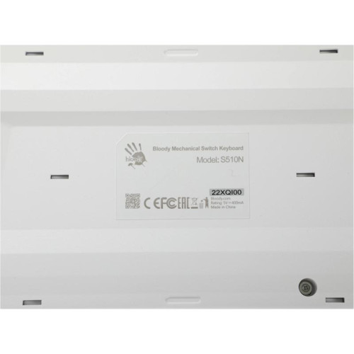 Клавиатура A4Tech Bloody S510N механическая белый USB for gamer LED (S510N (ICY WHITE ))