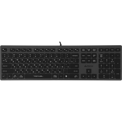 Клавиатура A4Tech Fstyler FX60 серый USB slim LED (FX60 GREY / NEON)