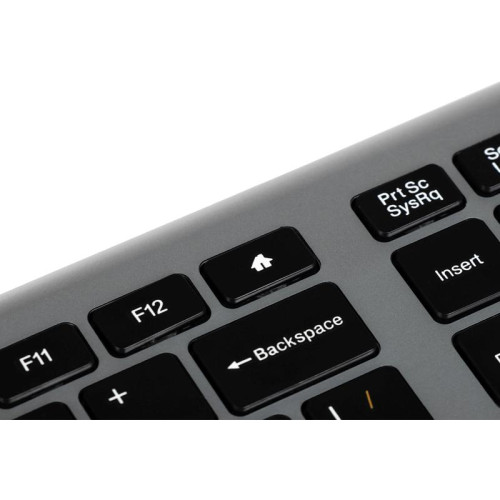 Клавиатура Oklick 890S серый USB беспроводная slim