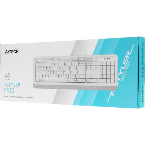 Клавиатура A4Tech Fstyler FK10 белый/серый USB (FK10 WHITE)