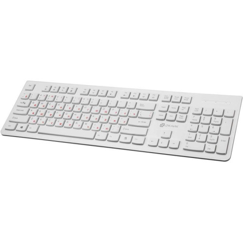 Клавиатура Oklick 505M белый USB slim