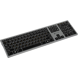 Клавиатура Oklick 890S серый USB беспроводная slim