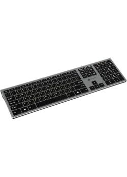Клавиатура Oklick 890S серый USB беспроводная slim