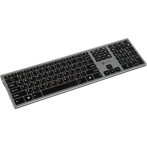 Клавиатура Oklick 890S серый USB беспроводная slim