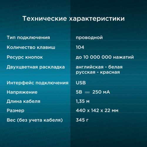 Клавиатура Oklick 90M черный USB
