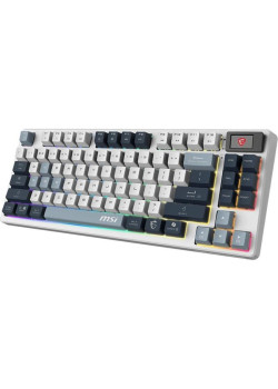 Клавиатура MSI Forge GK600 механическая белый/синий USB беспроводная BT/Radio Multimedia for gamer LED (S11-43RUP01-HH9)