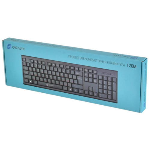 Клавиатура Oklick 120M черный USB (1083044)