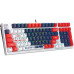 Клавиатура A4Tech Bloody S98 Sports Navy BLMS Plus механическая синий/белый USB for gamer LED (S98 SPORTS NAVY BLMS RED PLUS)