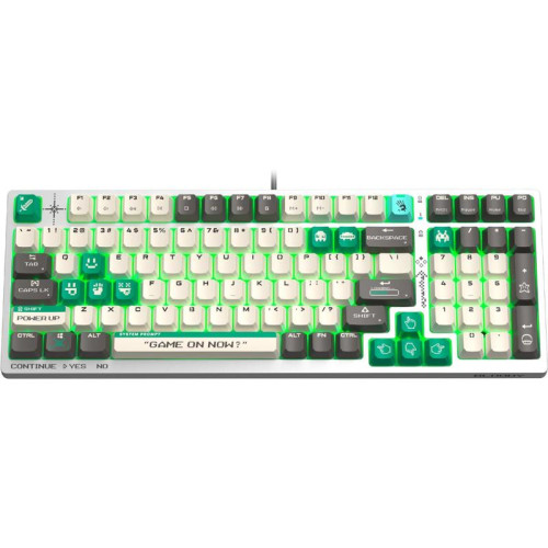 Клавиатура A4Tech Bloody S98 Pixels Green механическая белый/бежевый USB for gamer LED (S98)