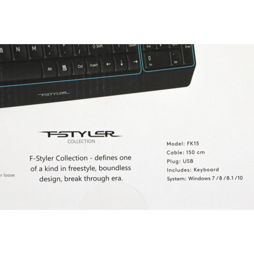 Клавиатура A4Tech Fstyler FK15 черный USB (FK15 BLACK) Клавиатура A4Tech Fstyler FK15 черный USB (FK15 BLACK)