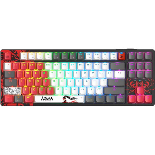 Клавиатура A4Tech Bloody WS87 Naraka механическая черный/красный USB беспроводная BT/Radio Multimedia for gamer LED (WS87)
