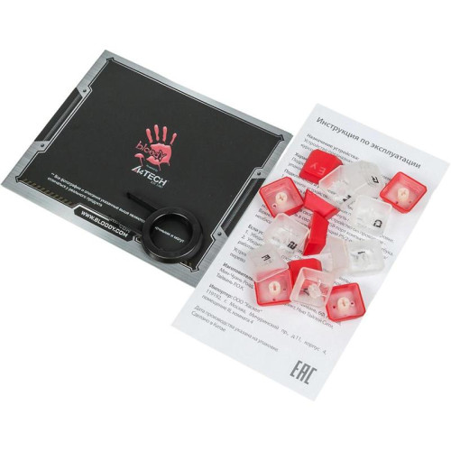 Клавиатура A4Tech Bloody B975 механическая черный USB Multimedia for gamer LED (подставка для запястий) (B975)
