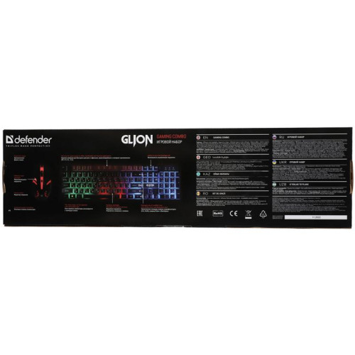 Клавиатура+мышь DEFENDER GLION C-123 RU PROMEGAJET 45123