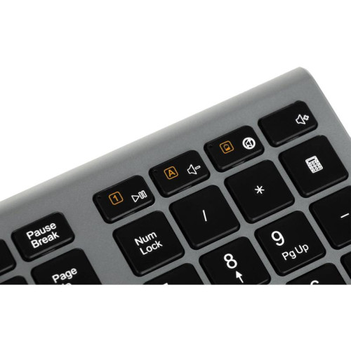 Клавиатура Oklick 890S серый USB беспроводная slim