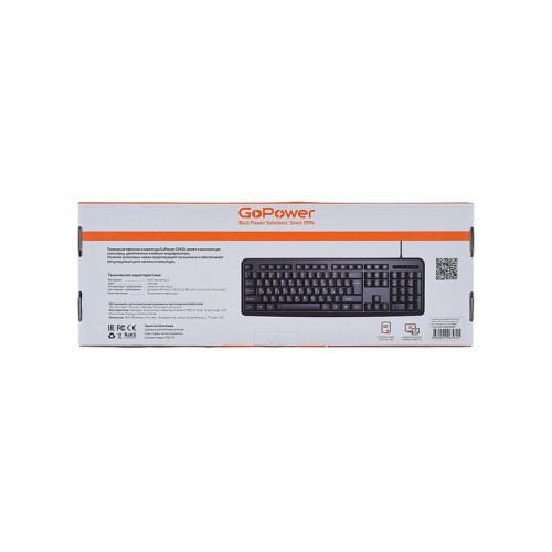 Клавиатура/ Клавиатура проводная GoPower GPK01 классическая USB 1.35м черный (1/20) Клавиатура/ Клавиатура проводная GoPower GPK01 классическая USB 1.35м черный (1/20)