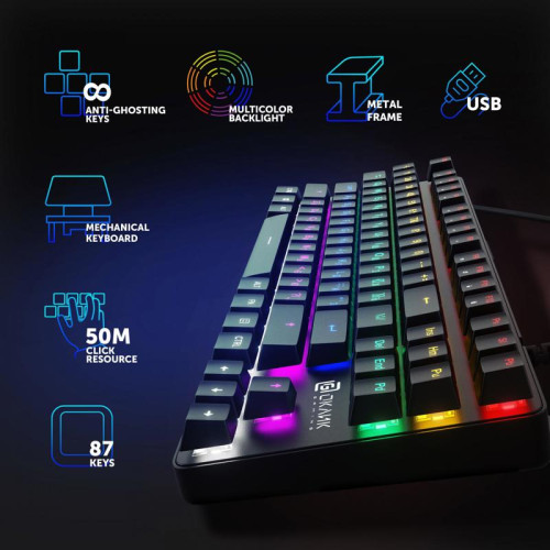 Клавиатура Oklick 969G SHOTGUN механическая черный USB Multimedia for gamer LED