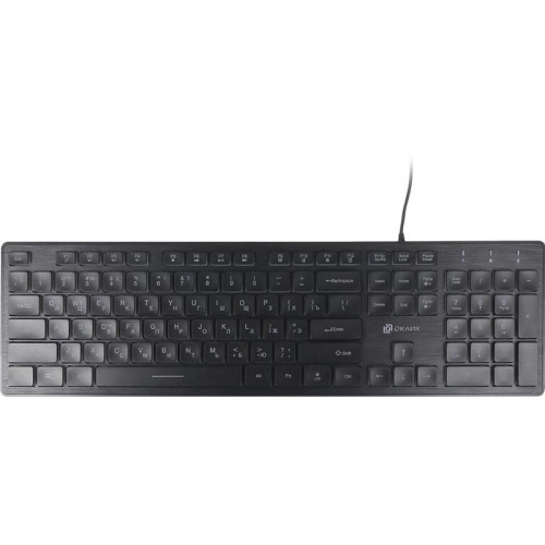 Клавиатура Oklick 550ML черный USB slim Multimedia LED (1061617)