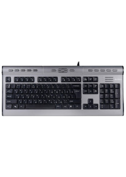 Клавиатура A4Tech KLS-7MUU серебристый/серый USB slim Multimedia (KLS-7MUU USB)