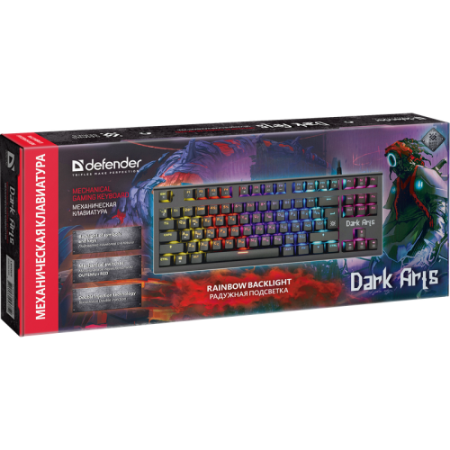 Defender Механическая клавиатура Dark Arts GK-375 RU,Rainbow,87 клавиш Defender Механическая клавиатура Dark Arts GK-375 RU,Rainbow,87 клавиш