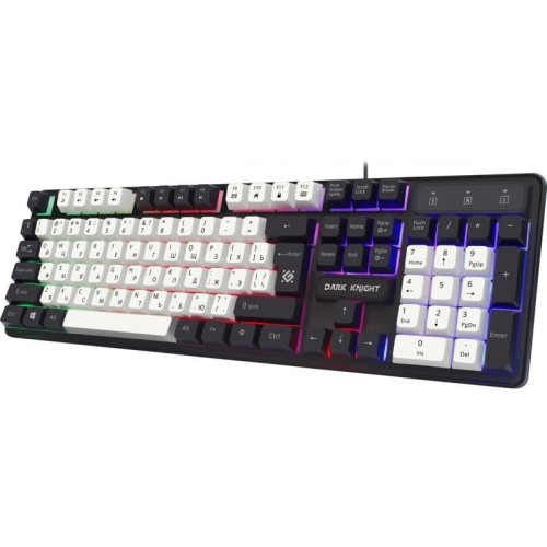 Клавиатура DEFENDER DARK KNIGHT GK-077 RU WH/BL 45078