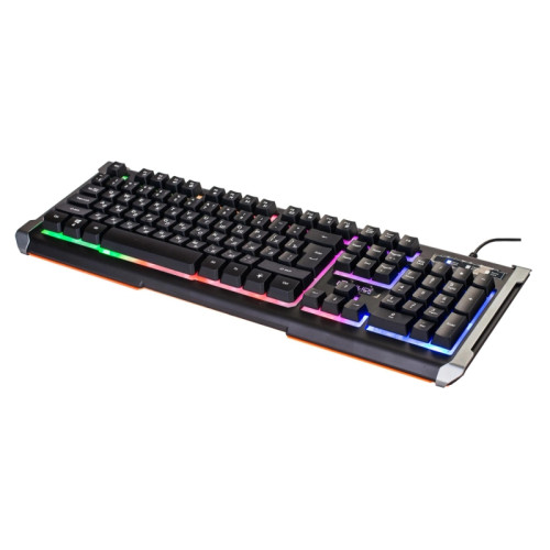 Клавиатура Oklick 710G BLACK DEATH черный/оранжевый USB Multimedia for gamer LED (476393)