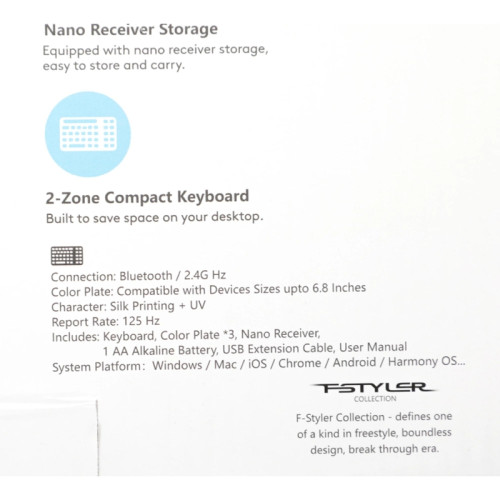 Клавиатура A4Tech Fstyler FBK25 белый/серый USB беспроводная BT/Radio slim Multimedia