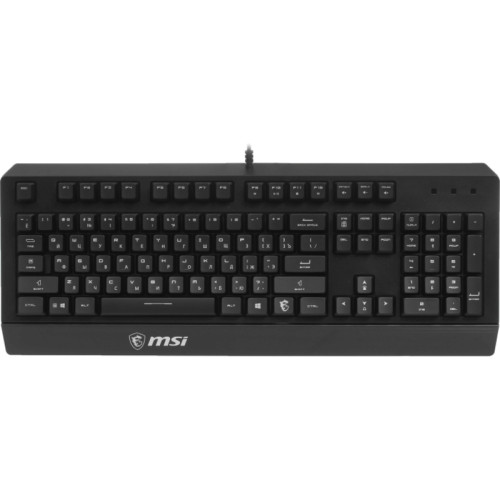 Клавиатура MSI VIGOR GK20 RU черный USB Multimedia for gamer LED (подставка для запястий)