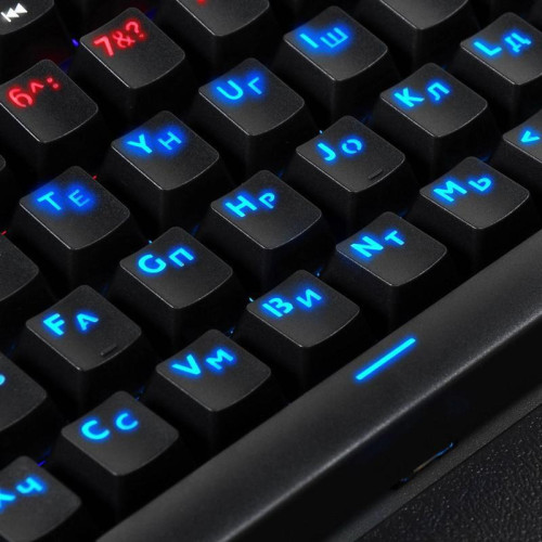 Клавиатура Oklick 935G RAGNAR механическая черный USB Multimedia for gamer LED (подставка для запястий)