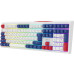 Клавиатура Oklick 725G белый/красный USB Multimedia for gamer LED (2070294)