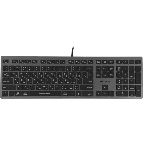 Клавиатура A4Tech Fstyler FX60H серый USB slim LED (FX60H GREY/WHITE)