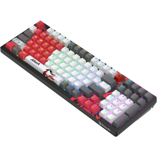 Клавиатура A4Tech Bloody WS98 Naraka механическая серый/красный USB беспроводная BT/Radio Multimedia for gamer LED (WS98)
