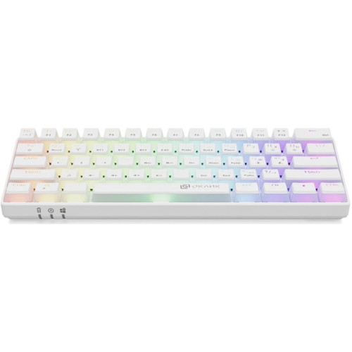 Клавиатура Oklick K763W механическая белый USB беспроводная BT/Radio Multimedia for gamer LED (1920562)