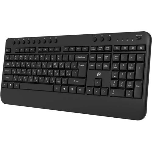 Клавиатура Oklick K257W черный USB беспроводная Multimedia (подставка для запястий) (2070286)
