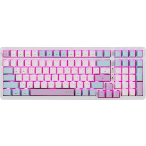 Клавиатура Acer OKW304 механическая белый USB Multimedia for gamer LED (ZL.KBDCC.01V)
