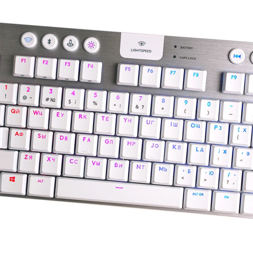 Клавиатура/ Logitech Gaming Keyboard G915 TKL LIGHTSPEED Wireless Mechanical  - WHITE - RUS - TACTILE