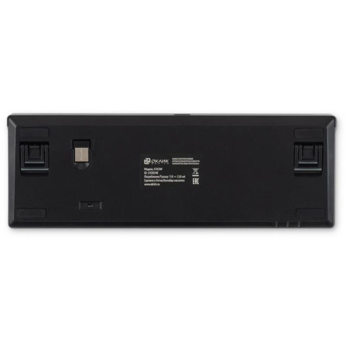 Клавиатура Oklick K763W механическая черный USB беспроводная BT/Radio Multimedia for gamer LED (1920548)