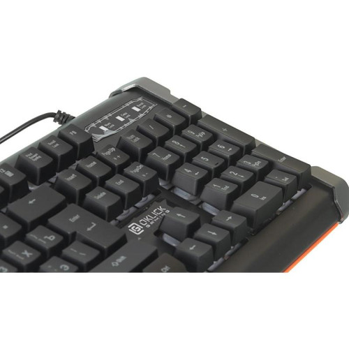 Клавиатура Oklick 717G BLACK DEATH черный/оранжевый USB Multimedia for gamer LED (476395)