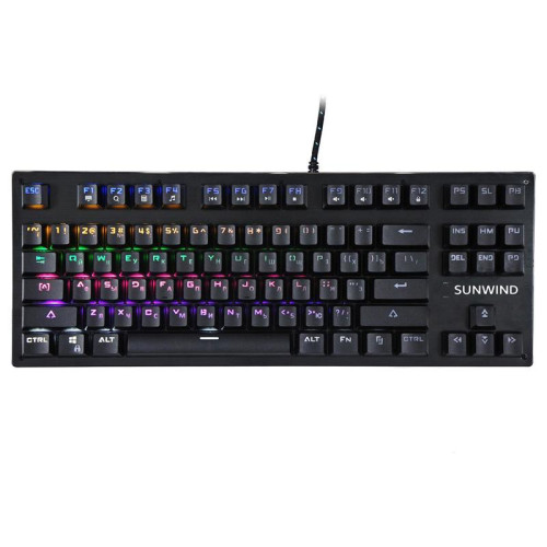 Клавиатура SunWind SW-K900G механическая черный USB Multimedia for gamer LED