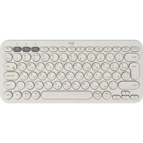 Клавиатура/ Logitech Keyboard K380 OFF-WHITE Wireless Bluetooth RTL, Multi-Device