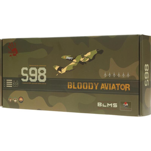 Клавиатура A4Tech Bloody S98 Aviator механическая зеленый USB for gamer LED (S98 AVIATOR)