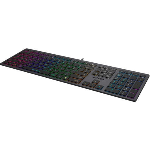 Клавиатура A4Tech Fstyler FX60H серый USB slim LED (FX60H GREY/NEON)