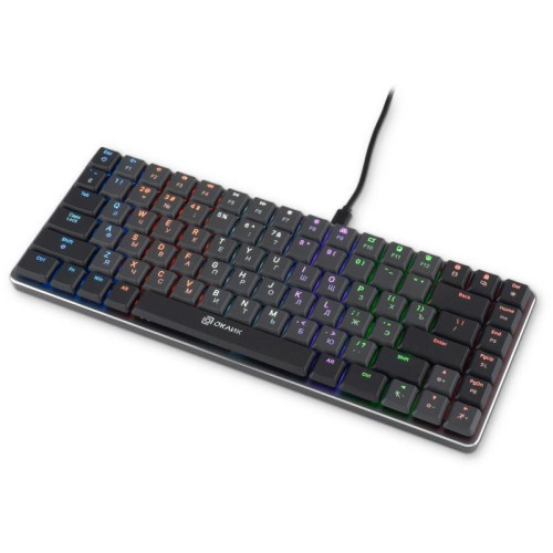 Клавиатура Oklick K615X механическая серый/серебристый USB slim Multimedia for gamer LED (1934413)