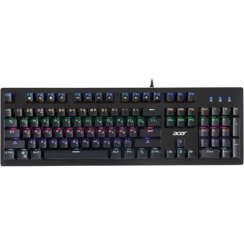 Клавиатура Acer OKW127 механическая черный USB Multimedia for gamer LED (ZL.KBDEE.00H)