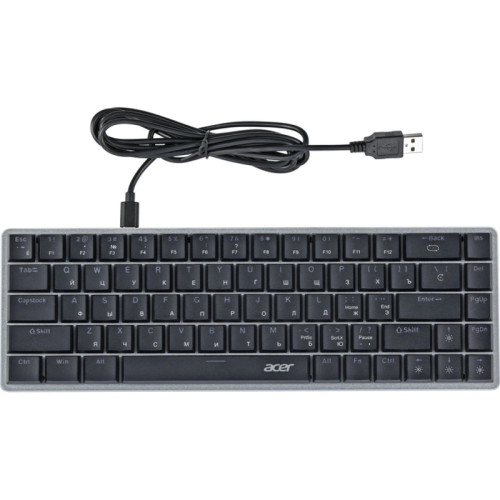 Клавиатура Acer OKW302 механическая серебристый USB Multimedia for gamer для ноутбука LED (ZL.KBDCC.01C)